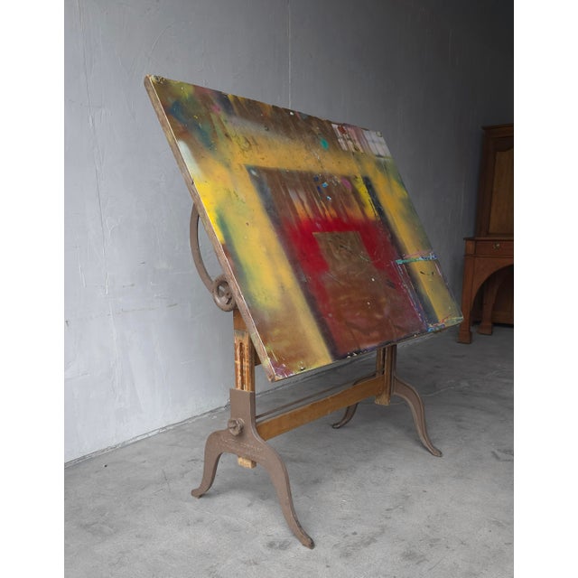 Early 20th Century Antique Adjustable Architect or Artist Drafting or Drawing Table For Sale - Image 5 of 8