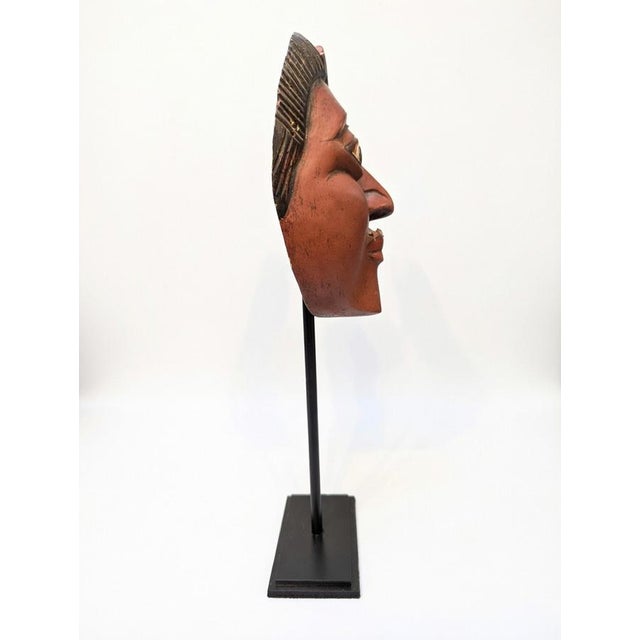 Balinese Mask on Steel Base, 1950s For Sale - Image 4 of 6