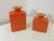 Orange Vintage Orange Ceramic Bottles, Italy, 1960s, Set of 2 For Sale - Image 8 of 8