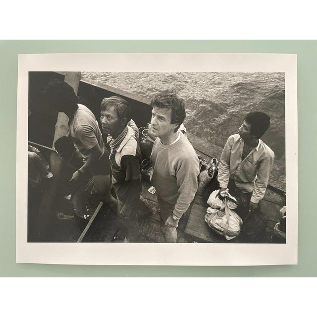 Contemporary José Nicolas, Bernard Kouchner in the China Sea, 1987, Silver Print For Sale - Image 3 of 5