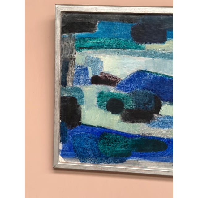 Bengt Eklund, Blue Coast (Blå Kust), 1950s, Oil on Canvas, Framed For Sale - Image 4 of 15
