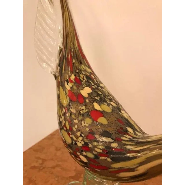 Glass Italian Murano Hand Blown Glass Roosters - a Pair For Sale - Image 7 of 10
