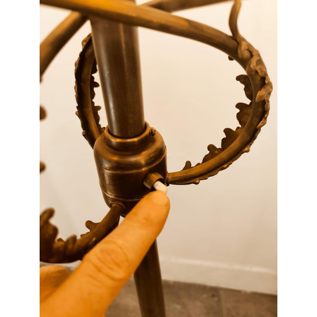 Baroque Antique Brutalist Floor Lamp with 10 Lights For Sale - Image 3 of 18