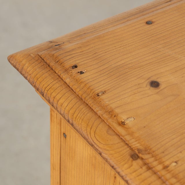 Brown Pair of Late 19th Century Hungarian Pine Tall Nightstands For Sale - Image 8 of 16