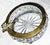 What a fun catchall, this 1920s French crystal and gilded bronze ashtray with mapleleaf holder on the tooled leaf pattern...
