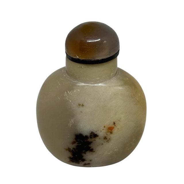 Late 19th Century Chinese Carved Shadow Agate 2 1/8” Tall Snuff Bottle For Sale - Image 12 of 12