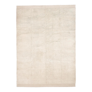 1970s Turkish Organic Wool Off White Floor Carpet