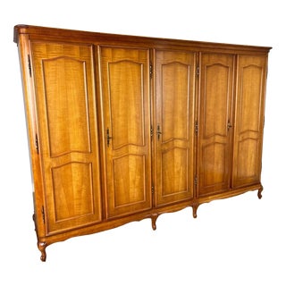 Vintage Louis XVI French Five-Door Armoire For Sale