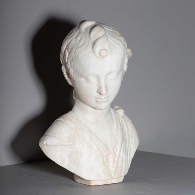 Late 19th Century Bust of John the Baptist as Child in the manner of Karl Storck For Sale - Image 11 of 18