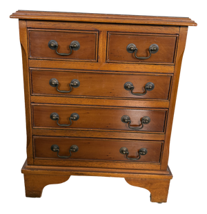 Vintage Wooden Sideboards with Handles, Set of 2