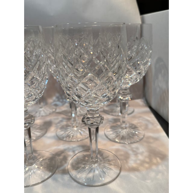 Traditional 1970s Waterford Crystal Water Glasses in Powerscourt Pattern For Sale - Image 3 of 5