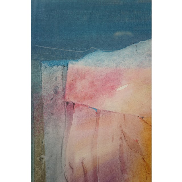 Wood Tom Anderson Modern Mixed Media Abstract Expressionist Art 40" For Sale - Image 7 of 14