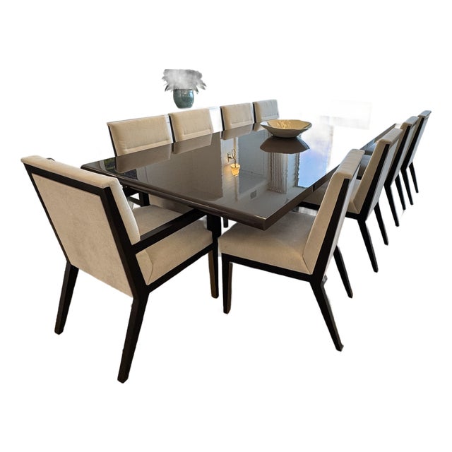 Set of 10 Custom Dining Chairs For Sale