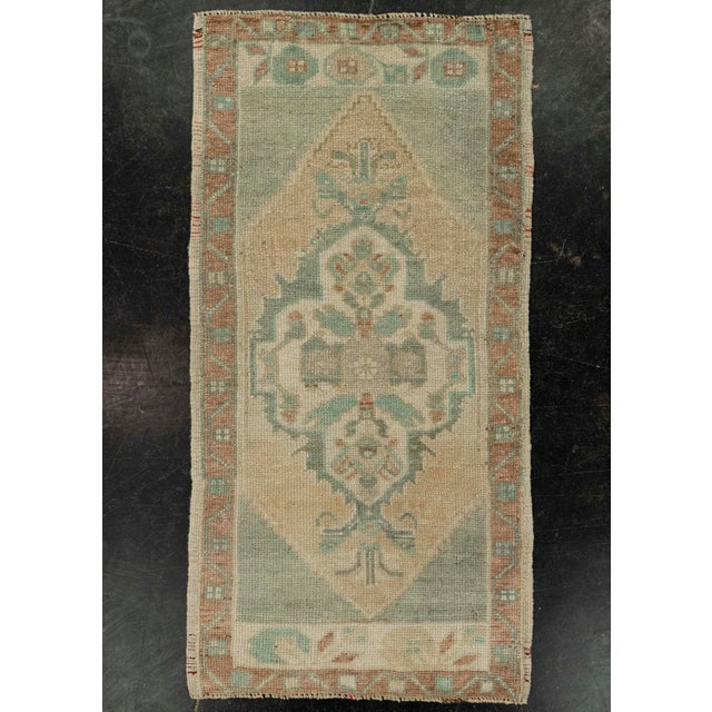 Brown Turkish Mini Rug Oriental Hand Knotted Vintage Rug 1'7" x 3'2" #21063 For Sale - Image 8 of 8