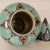 Blue Art Nouveau Ceramic Vase Urn Floral Decoration Blue Turquoise Covered Vase For Sale - Image 8 of 11