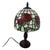 Tiffany Style Table Lamp with Stained Glass Shade and Decorative Base, 1980s For Sale - Image 3 of 7