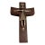 Mexican Modernist Sterling Silver Mahogany Wood Crucifix Gabriel Chavez De La Mora For Sale