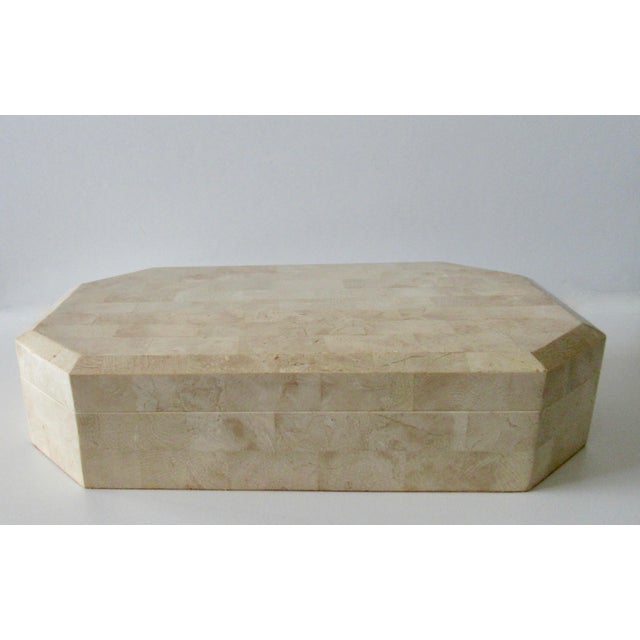 Maitland Smith Large Tessellated Stone, Hinged Keepsake Box For Sale - Image 13 of 18