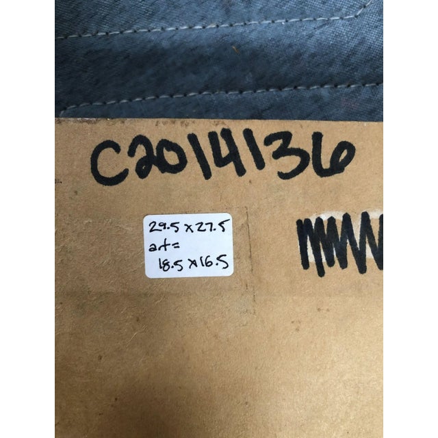 1990s Abstract Orchid in Vase Still-Life Giclée Print in Gold Frame For Sale - Image 4 of 5