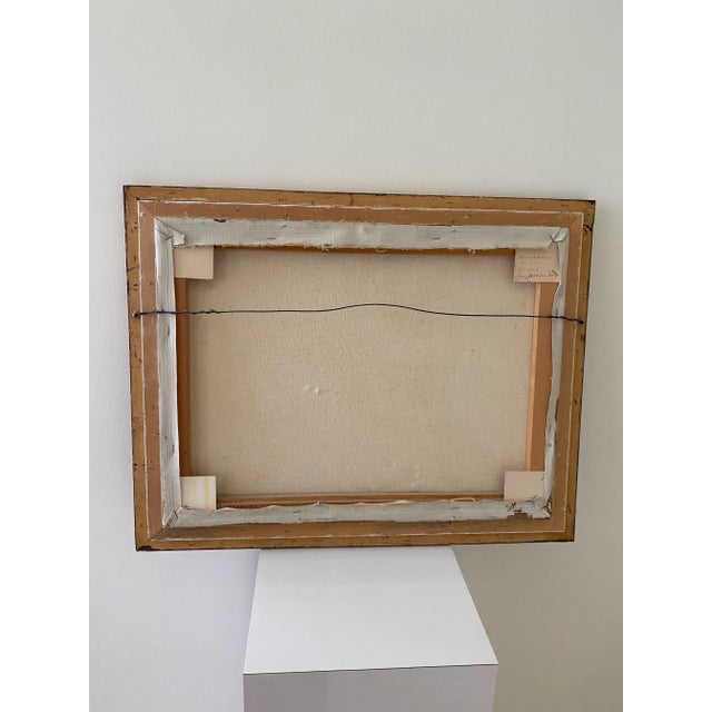 Vintage Tiger Oil Painting With Faux Bamboo Frame- Signed For Sale In Chicago - Image 6 of 7