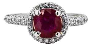 Late 20th Century AGL Certified Burma Ruby Ring, Size 6.75