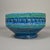 Rimini Blu Glazed Ceramic Footed Centerpiece Bowl by Aldo Londi by Bitossi, 1950s, in Flawless conditions. Designed 1950...