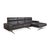 Modern Monroe Leather Corner Sofa in Grey Anthracite and Wood Brown with Right Chaise Lounge and Manual Function from Koinor For Sale - Image 3 of 18