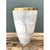 Late 20th Century Vintage Italian Gold Rimmed Crackle Ceramic Vase For Sale - Image 5 of 12