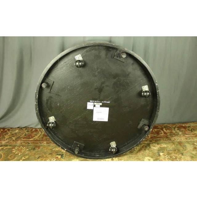 Bernhardt Drum Cocktail Table With Tessellated Coconut Shell Veneer For Sale - Image 6 of 13