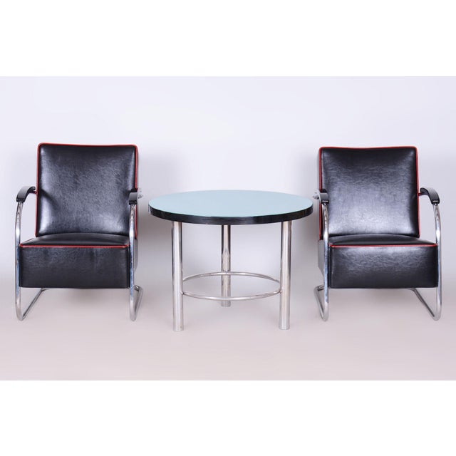 Bauhaus FN21 Armchairs in Leather by Mücke-Melder for Up Závody, Czech, 1930s, Set of 2 For Sale - Image 14 of 17