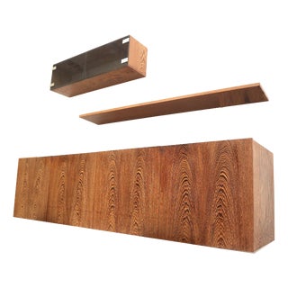 Vintage Wenge Wall-Mounted Sideboard by Banz Bord, 1970s For Sale
