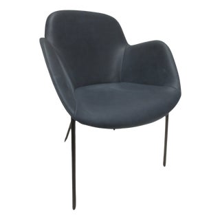 Walter Knoll Sheru Armchair in Black Leather (New) For Sale