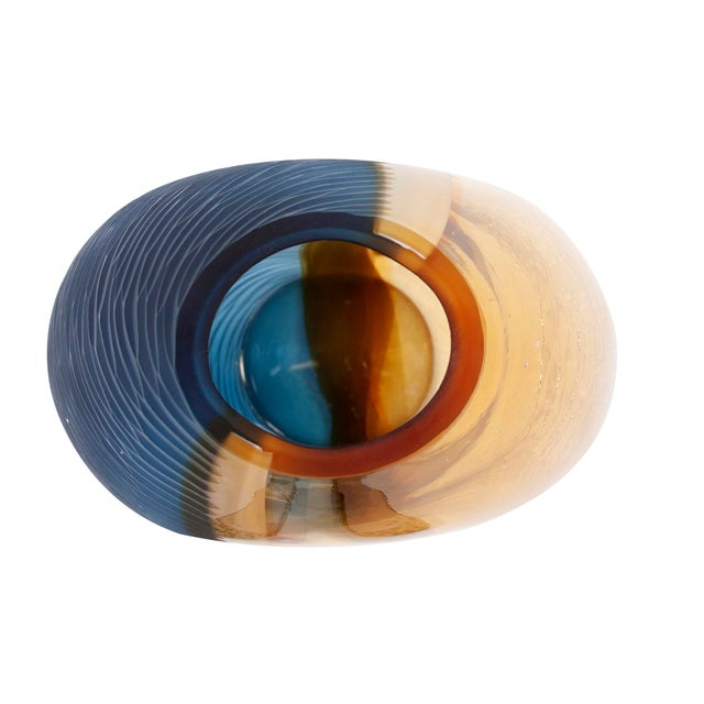 Mirina Hand Blown Glass Vase- Large For Sale In Chicago - Image 6 of 10