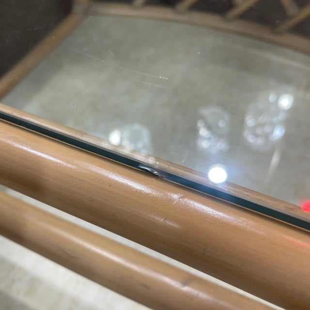 1970s 1970s Vintage Rattan & Bamboo Bar Cart For Sale - Image 5 of 9