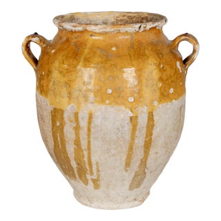 19th Century French Terracotta Pot À Confit 13.5"High For Sale