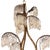 French Brass and Glass 7-Light Palm Chandelier, 1950s For Sale - Image 4 of 6