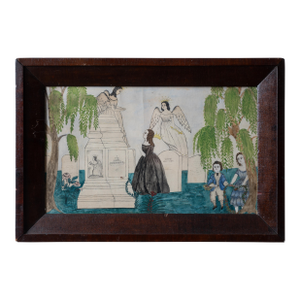 New England Memorial Mourning Watercolor, c.1830