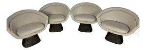 1960s Warren Platner for Knoll Bronze Lounge Chairs- Set of 4