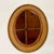 Glass Mid-Century Boho Chic Coastal Syroco Style Faux Cane Oval Wall Mirror. For Sale - Image 7 of 10