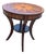 Vintage Uttermost 28-Inch Round Compass Star Inlaid Wood Bistro Table For Sale