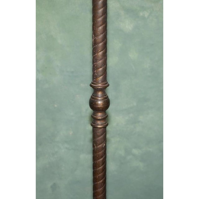 American Gothic Revival Bronze and Amber Glass Ship Lantern Floor Lamps, 1920, Set of 2 For Sale - Image 10 of 18