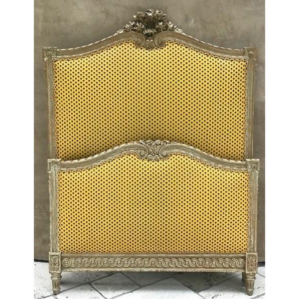 Late 19th Century French Provincial Twin Bed Headboard & Footboard