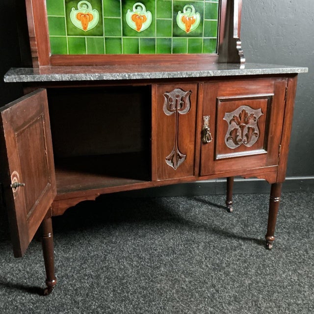 Antique Marble Top Washstand, 1905 For Sale - Image 6 of 7