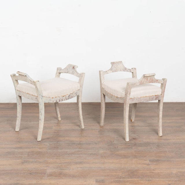 Pair, 20th Century Swedish Gustavian Style Tabouret Stools For Sale - Image 11 of 11