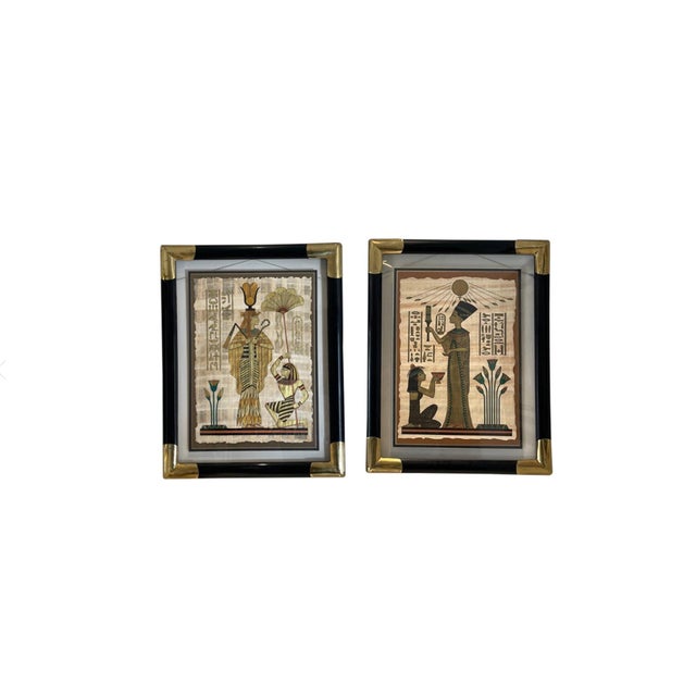 1930s Egyptian Paintings - Set of 2 For Sale In Los Angeles - Image 6 of 6