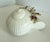 Ceramic Vintage Italian Capodimonte Porcelain Shell Trinket Box With Plum & Gilt Flowers For Sale - Image 7 of 10