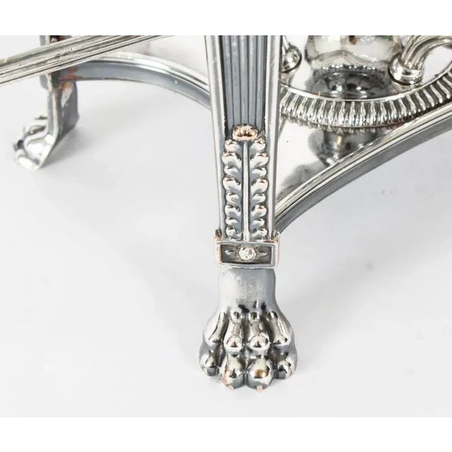 19th Century Sheffield Plate Cut Glass Epergne Centrepiece, 1820s For Sale - Image 5 of 17