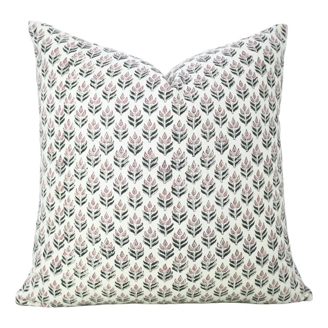 Fabdivine Block Print Handmade Pillow Cover 14x14 Inch -Alia For Sale
