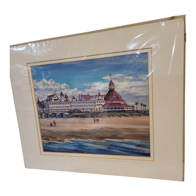 1940s Hotel Del Coronado Art Print For Sale