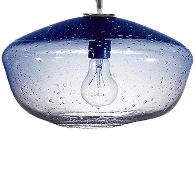 Tempo Galaxy Pendant Light from the Fizz Collection in Steel Blue For Sale - Image 4 of 4